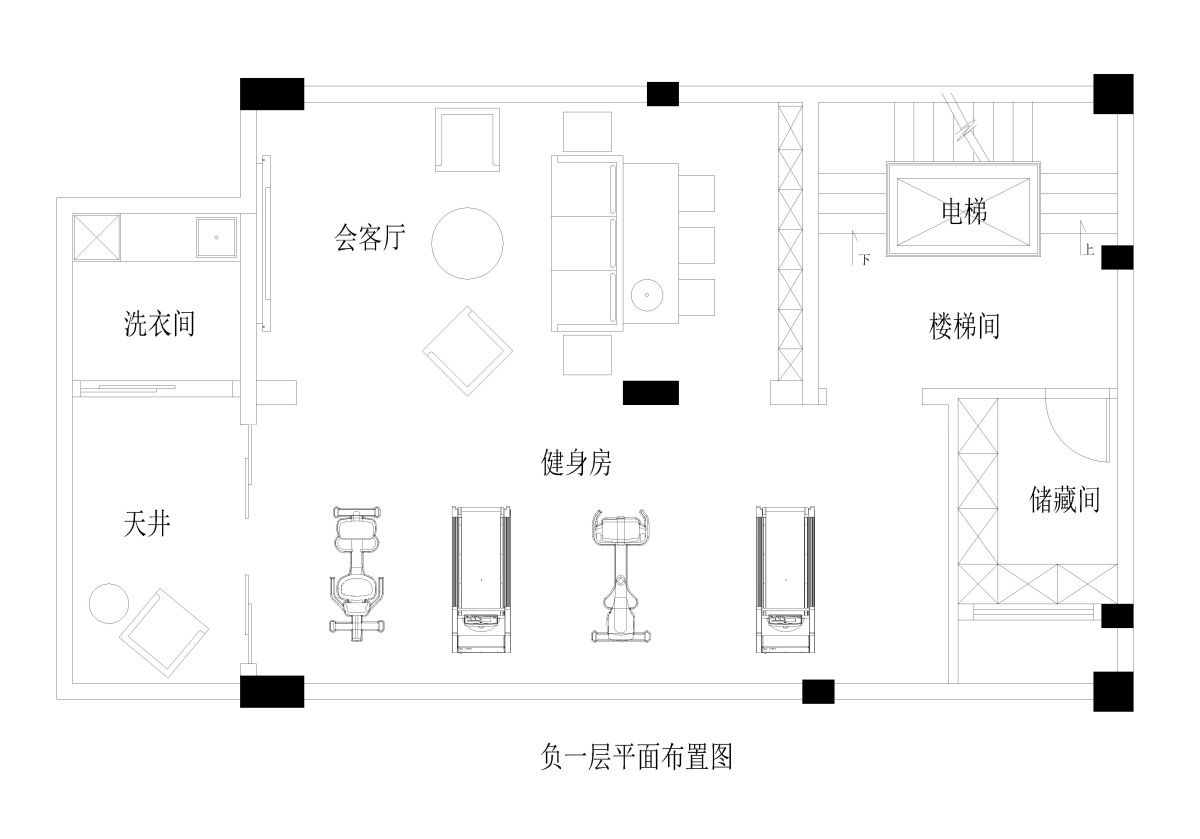 500㎡现代风格户型图装修案例