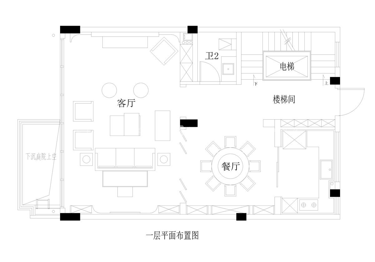 500㎡现代风格户型图装修案例